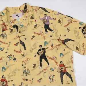 VTG Reyn Spooner Elvis Presley Rock & Roll Hawaiian Shirt Mens XXL RARE Mint!